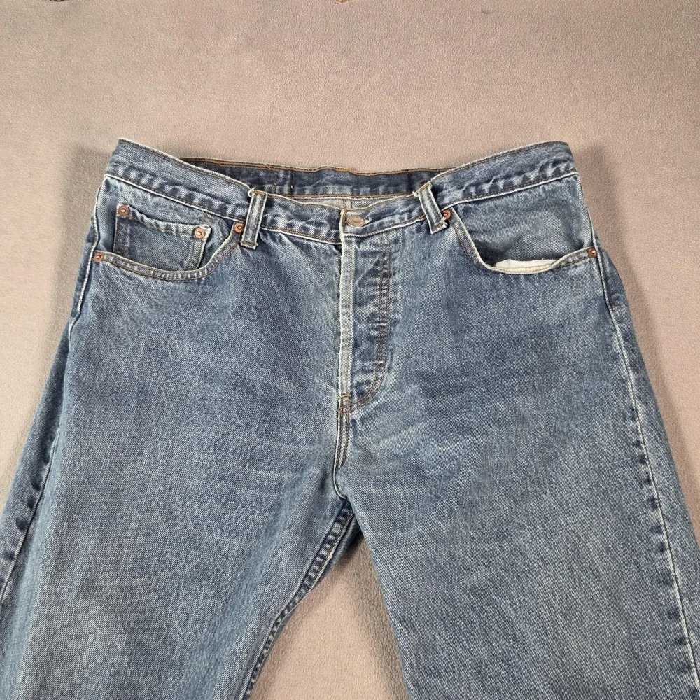 Vintage Levis 501 Jeans Mens High Rise Button Made USA‎ 90s Fits 32x26 Altered
